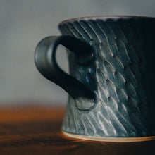 画像をギャラリービューアに読み込む, しのぎマグカップ (黒)