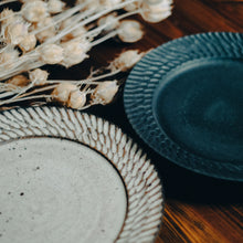 画像をギャラリービューアに読み込む, しのぎリムプレート平皿(黒)