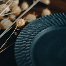 画像をギャラリービューアに読み込む, しのぎリムプレート平皿(黒)