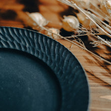 画像をギャラリービューアに読み込む, しのぎリムプレート平皿(黒)