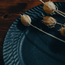 画像をギャラリービューアに読み込む, しのぎリムプレート平皿(黒)